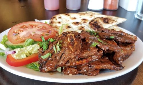 Beef ribs with naan